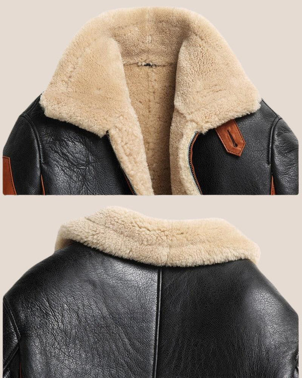 B-3 Bomber pilot shearling leather jacket - Shearland