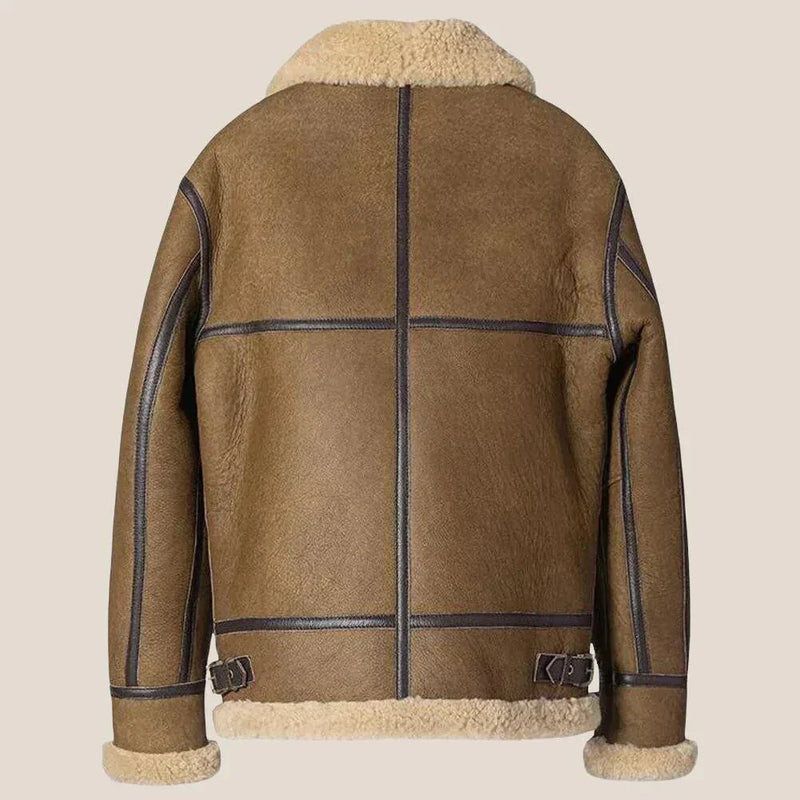 Jason Sheepskin B-3 Bomber Jacket WHISKEY