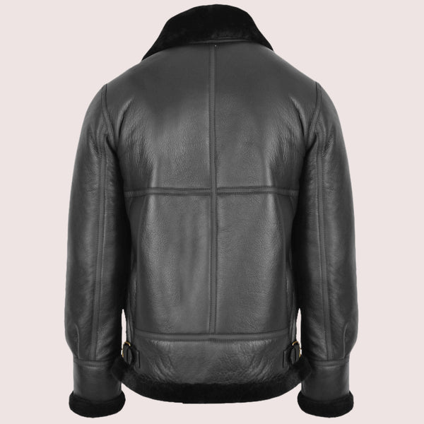 Men's Classic B3 Original Sheepskin Jacket Black - Shearland