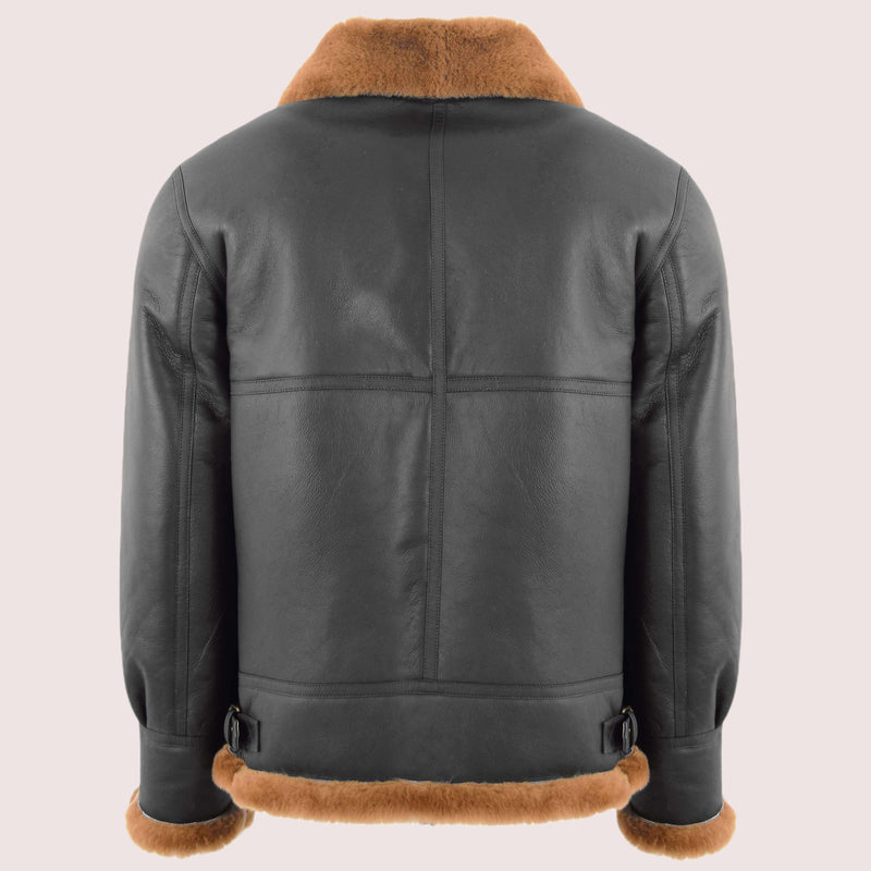 Men's Classic B3 Original Sheepskin Jacket Brown Ginger - Shearland