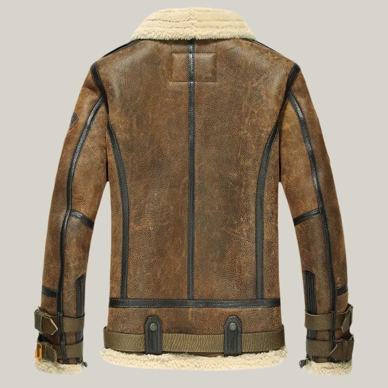 Men's Vintage Designer Sheepskin Shearling B-3 Bomber Jacket - Shearland