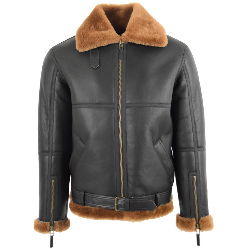 Original RAF Flying Sheepskin Jacket Tyler Brown Ginger - Shearland