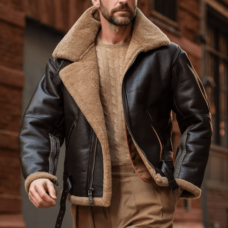 RAF Fighter Weight Sheepskin Bomber Jacket - Shearland