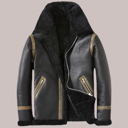 Sheepskin Shearling B-3 Bomber Leather Jacket - Shearland